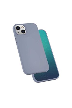 Apple iPhone 13 Mini Uyumlu Kılıf Silk Silikon Lila