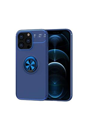 Apple iPhone 13 Pro Uyumlu Kılıf Ravel Silikon Kapak Mavi