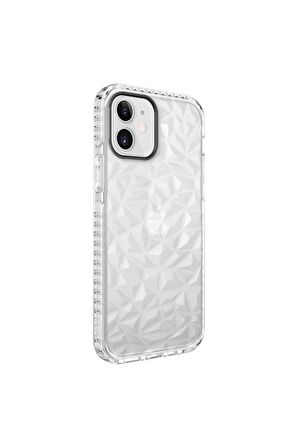 Apple iPhone 12 Uyumlu Kılıf Buzz Kapak Beyaz
