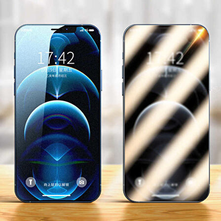 Apple iPhone 12 Pro Uyumlu Fit Hard Mat Privacy Cam Ekran Koruyucu
