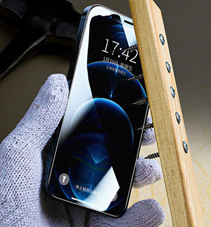 Apple iPhone 12 Pro Uyumlu Fit Hard Mat Privacy Cam Ekran Koruyucu