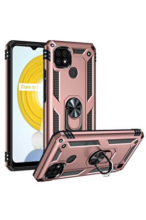 Realme C21 Uyumlu Kılıf Vega Kapak Rose Gold