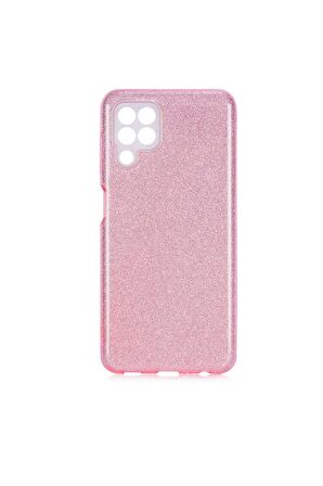 Samsung Galaxy A22 4G Uyumlu Kılıf Shining Silikon Rose Gold