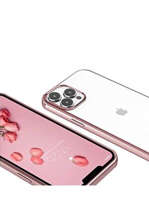 Apple iPhone 13 Pro Max Uyumlu Kılıf Pixel Kapak Pembe
