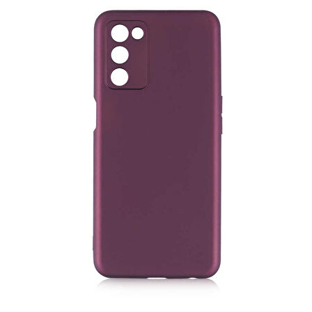 Oppo A55 5G Uyumlu Kılıf Premier Silikon Kapak Mürdüm