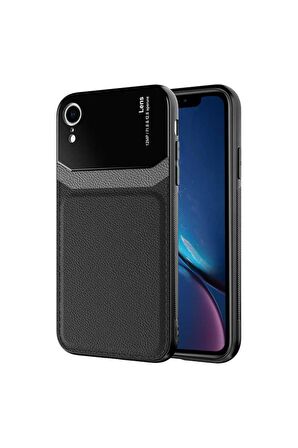 Apple iPhone XR Uyumlu Kılıf Emiks Kapak Siyah