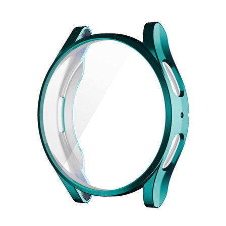 Samsung Galaxy Watch 4 Classic 46 Mm Uyumlu Kasa Koruyucu Silikon Darbe Emici Ekran Koruyucu Gard 02 Koyu Yeşil