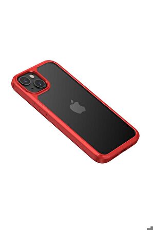 Apple iPhone 13 Mini Uyumlu Kılıf Roll Kapak Kırmızı