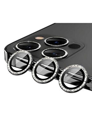 Apple iPhone 13 Pro Uyumlu CL-06 Kamera Lens Koruyucu Siyah