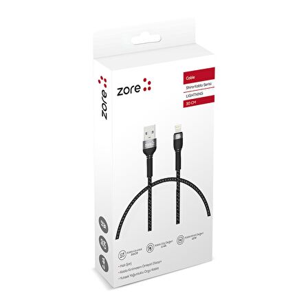 Shira Serisi Lightning USB Kablo 30cm