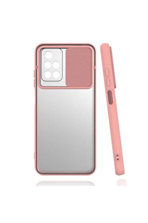 Xiaomi Redmi 10 Uyumlu Kılıf Lensi Kapak Pembe Açık
