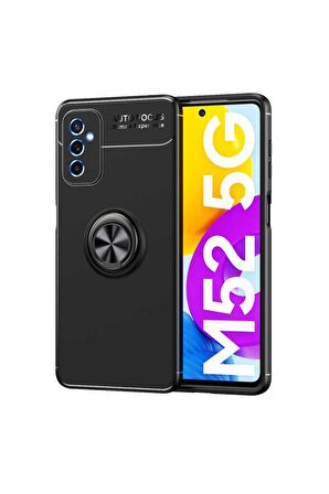 Samsung Galaxy M52 Uyumlu Kılıf Ravel Silikon Kapak Siyah
