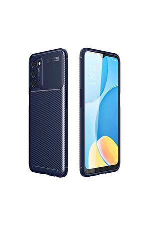 Oppo A55 5G Uyumlu Kılıf Negro Silikon Kapak Lacivert