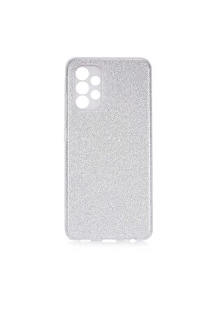 Samsung Galaxy A13 4G Uyumlu Kılıf Shining Silikon Gri