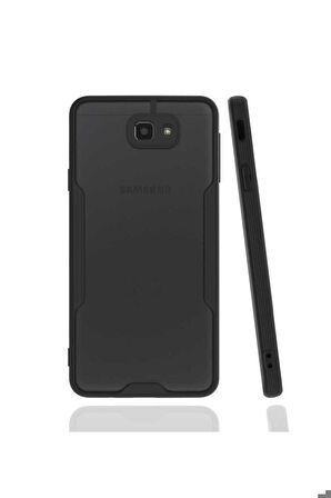 Samsung Galaxy J7 Prime Uyumlu Kılıf Parfe Kapak Siyah