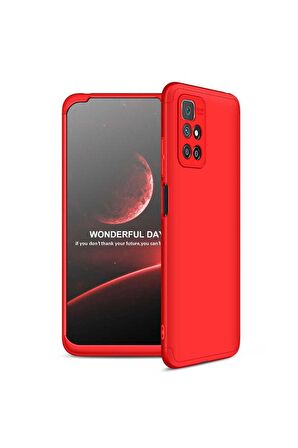 Xiaomi Redmi 10 Uyumlu Kılıf Ays Kapak Kırmızı