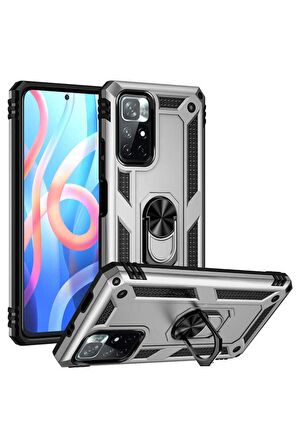 Xiaomi Poco M4 Pro 5G Uyumlu Kılıf Vega Kapak Gri
