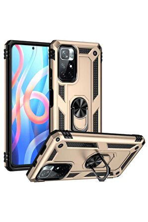 Xiaomi Poco M4 Pro 5G Uyumlu Kılıf Vega Kapak Gold