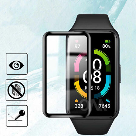 Huawei Band 6 Uyumlu Pmma Pet Saat Ekran Koruyucu