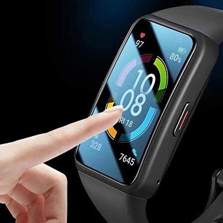 Huawei Band 6 Uyumlu Pmma Pet Saat Ekran Koruyucu
