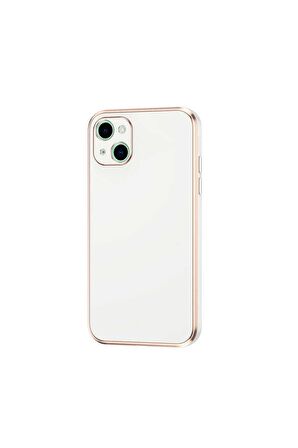 Apple iPhone 13 Uyumlu Kılıf Bark Kapak Beyaz