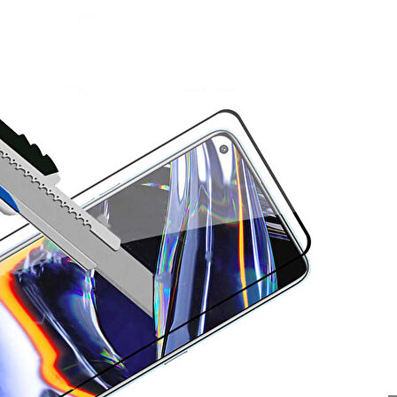 Realme 7 Uyumlu Kenarları Kırılmaya Dayanıklı Cam Ekran Koruyucu