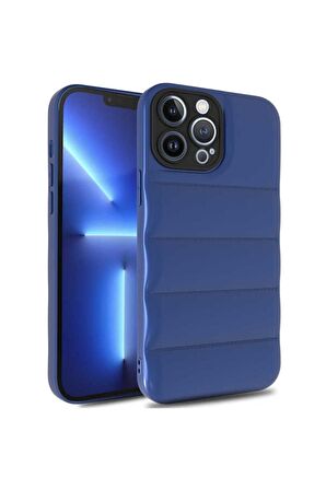 Apple iPhone 13 Pro Uyumlu Kılıf Kasis Kapak Saks Mavi