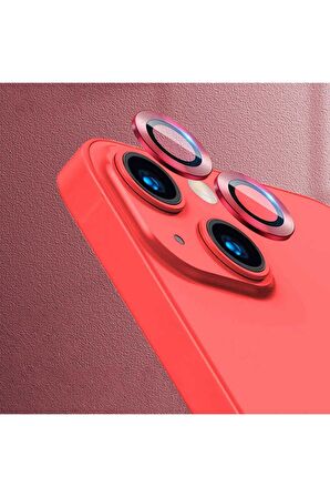 Apple iPhone 13 Uyumlu CL-07 Kamera Lens Koruyucu Kırmızı