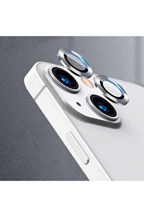 Apple iPhone 13 Uyumlu CL-07 Kamera Lens Koruyucu Gümüş
