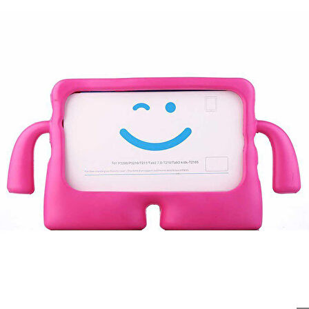 Samsung Galaxy Tab A8 10.5 SM-X200 (2021) Uyumlu Çocuk Tablet Kılıfı iBuy Silikon Kılıf  Pembe Koyu