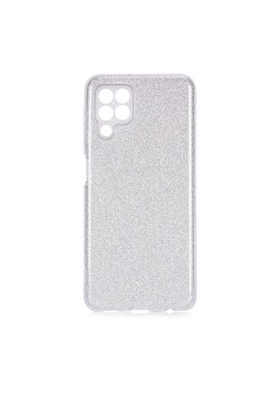 Samsung Galaxy M22 Uyumlu Kılıf Shining Silikon Gri