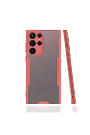 Samsung Galaxy S22 Ultra Uyumlu Kılıf Parfe Kapak Pembe