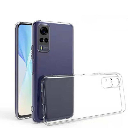Vivo Y53S 4G Uyumlu Kılıf Kamera Korumalı Süper Silikon Kapak