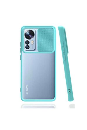 Xiaomi Mi 12 Uyumlu Kılıf Lensi Kapak Turkuaz