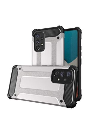 Samsung Galaxy A53 5G Uyumlu Kılıf Crash Silikon Kapak Gri