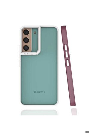 Samsung Galaxy S22 Uyumlu Kılıf Mima Kapak Mürdüm