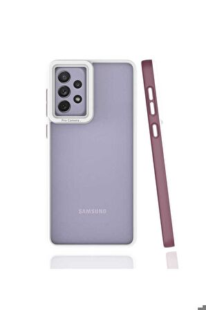 Samsung Galaxy A73 Uyumlu Kılıf Mima Kapak Mürdüm