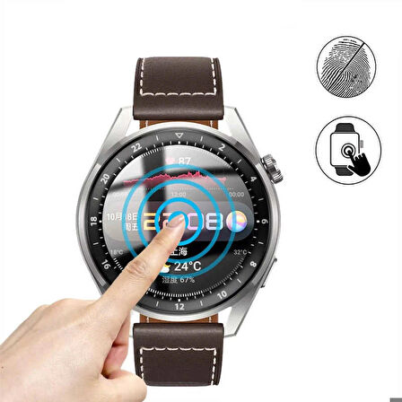 Huawei Watch 3 Pro Uyumlu Pmma Pet Saat Ekran Koruyucu