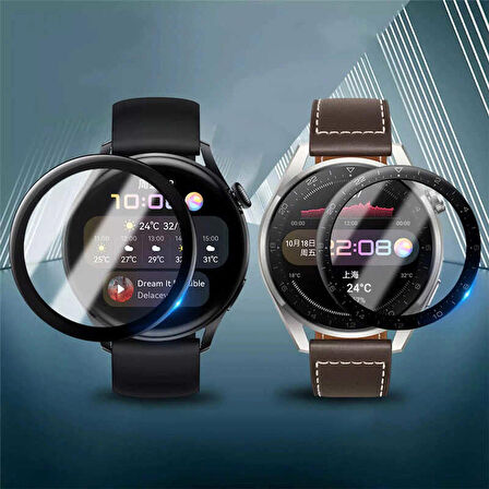 Huawei Watch 3 Pro Uyumlu Pmma Pet Saat Ekran Koruyucu