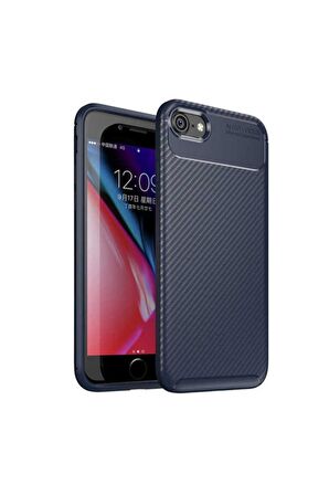 Apple iPhone SE 2022 Uyumlu Kılıf Negro Silikon Kapak Lacivert