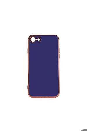 Apple iPhone SE 2022 Uyumlu Kılıf Bark Kapak Lacivert