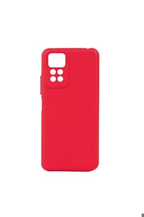 Xiaomi Redmi Note 11S Global Uyumlu Kılıf Biye Silikon Kırmızı