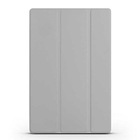 Samsung Galaxy Tab A8 10.5 X200 (2021) Uyumlu Tablet Kılıfı Smart Cover Standlı Kılıf Gri