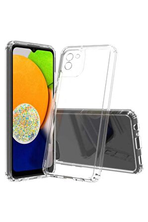 Samsung Galaxy A03 Uyumlu Kılıf 2mm Anti Shock Silikon