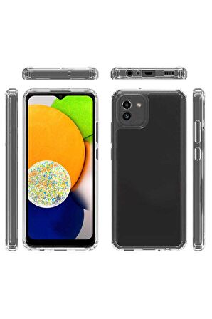 Samsung Galaxy A03 Uyumlu Kılıf 2mm Anti Shock Silikon