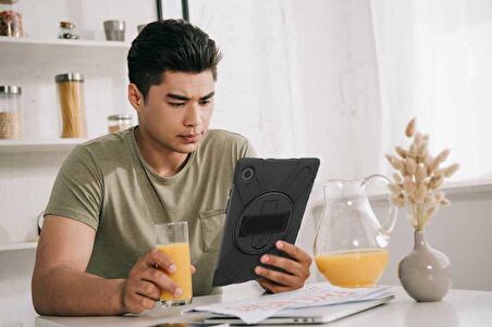 Samsung Galaxy Tab A8 10.5 X200 (2021) Uyumlu Tablet Kılıfı Sert PC Zırhlı Defender Kılıf