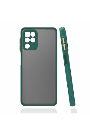 Samsung Galaxy M22 Uyumlu Kılıf Hux Kapak Koyu Yeşil