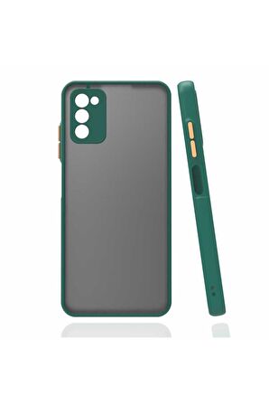 Samsung Galaxy A03S Uyumlu Kılıf Hux Kapak Koyu Yeşil