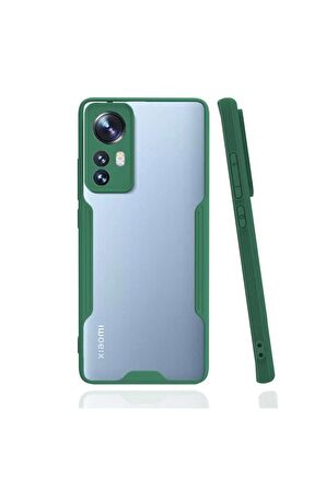 Xiaomi Mi 12 Uyumlu Kılıf Parfe Kapak Koyu Yeşil