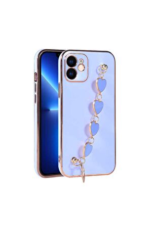 Apple iPhone 11 Uyumlu Kılıf Kalbim Kapak Lila